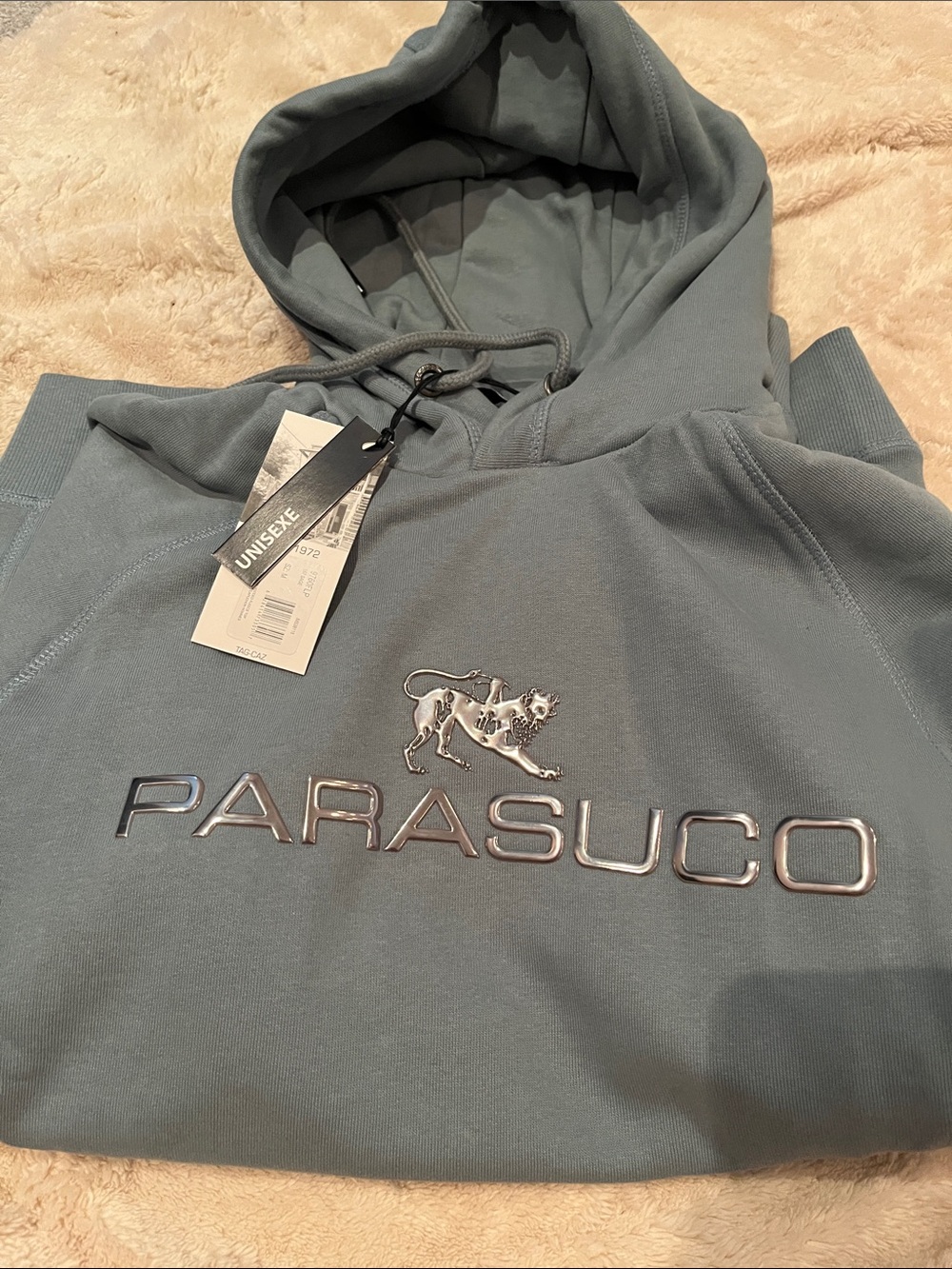 Parasuco Men's Hooded Sweatshirt - Slate Gray Blue